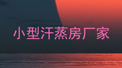 小型汗蒸房厂家