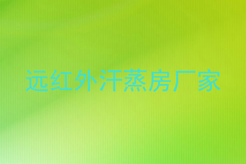 远红外汗蒸房厂家