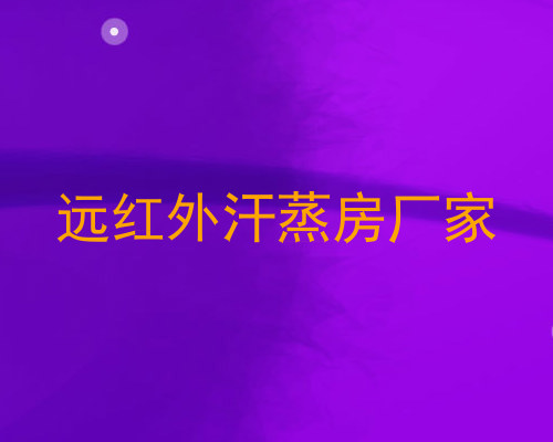 远红外汗蒸房厂家