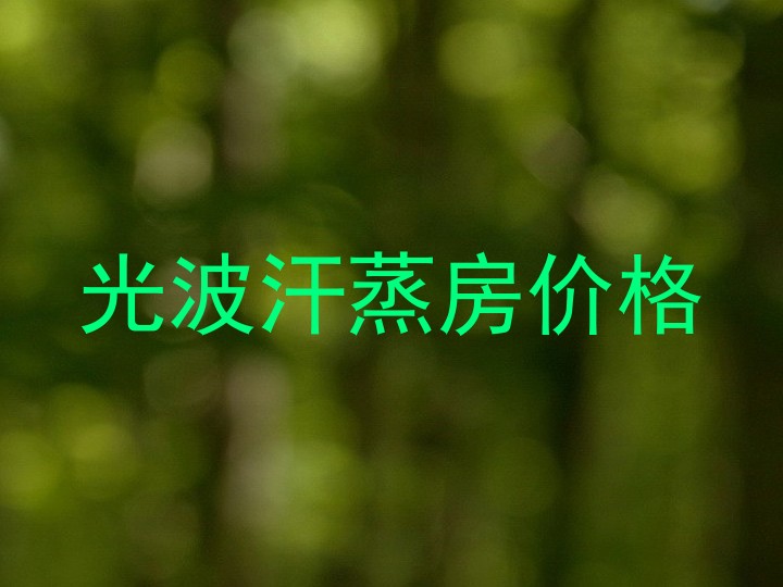 光波汗蒸房价格