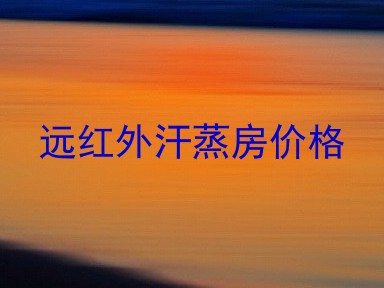 远红外汗蒸房价格