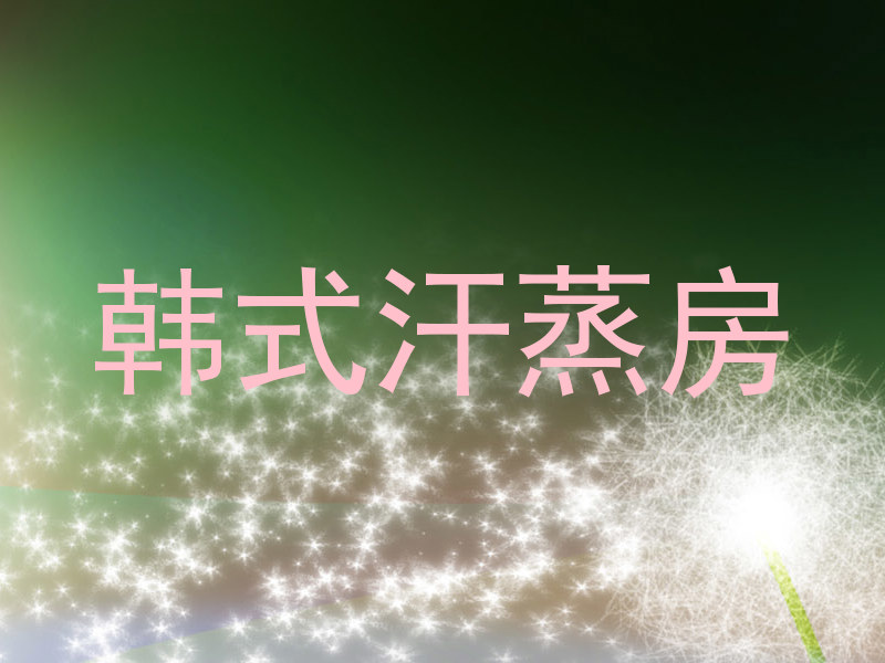 韩式汗蒸房