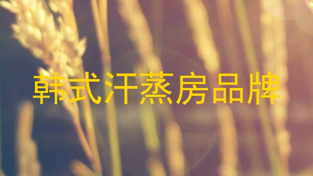 韩式汗蒸房品牌