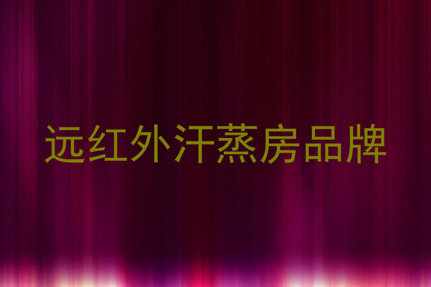 远红外汗蒸房品牌