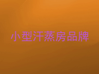 小型汗蒸房品牌