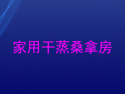 家用干蒸桑拿房