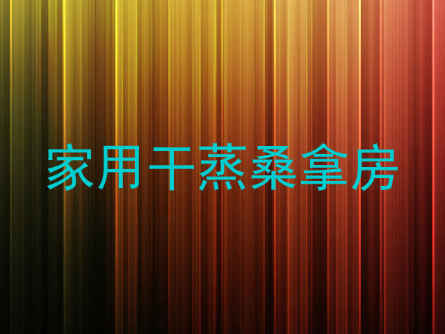 家用干蒸桑拿房