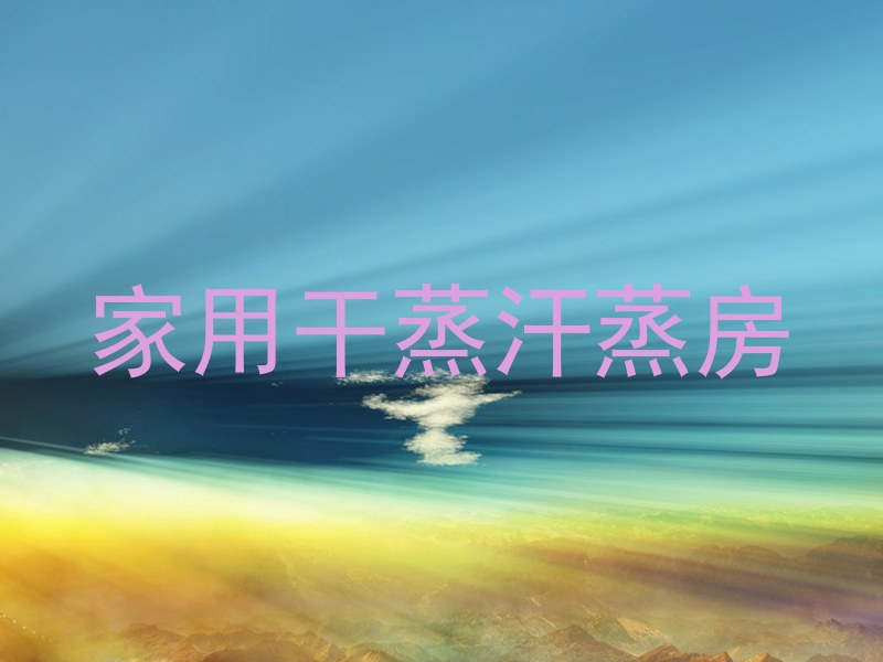 家用干蒸汗蒸房