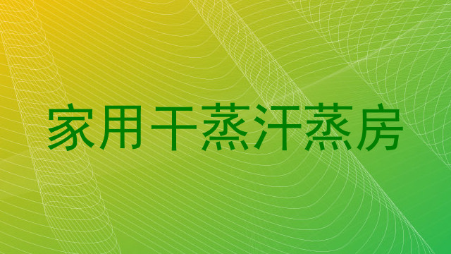 家用干蒸汗蒸房