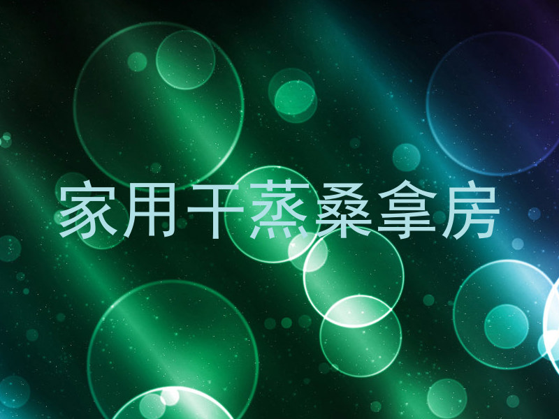 家用干蒸桑拿房