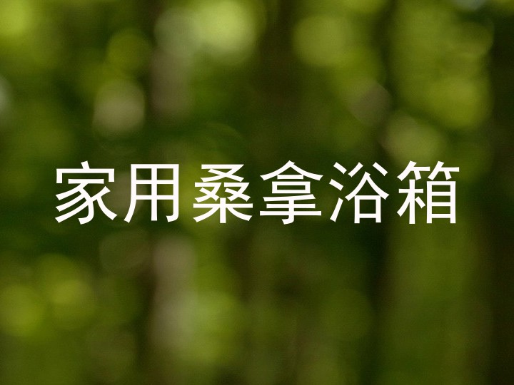 家用桑拿浴箱