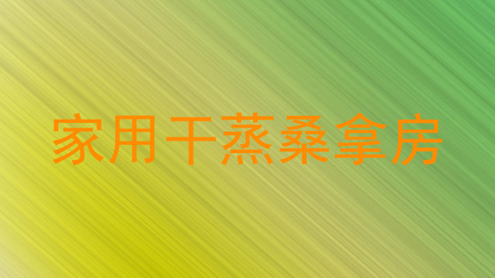 家用干蒸桑拿房