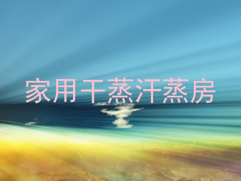 家用干蒸汗蒸房