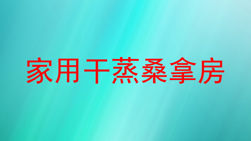 家用干蒸桑拿房