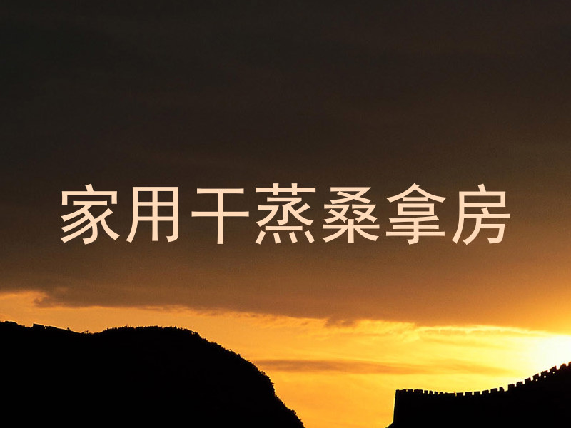 家用干蒸桑拿房