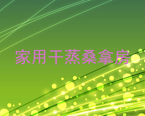 家用干蒸桑拿房