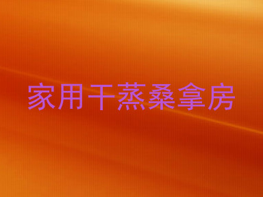 家用干蒸桑拿房