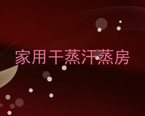 家用干蒸汗蒸房