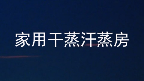 家用干蒸汗蒸房