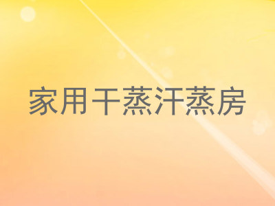 家用干蒸汗蒸房