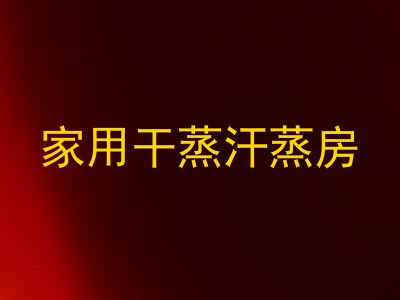 家用干蒸汗蒸房