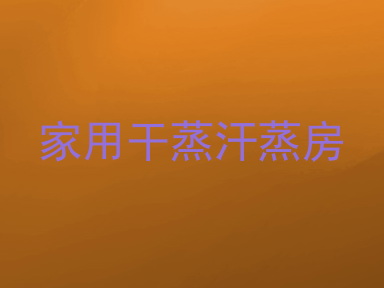 家用干蒸汗蒸房