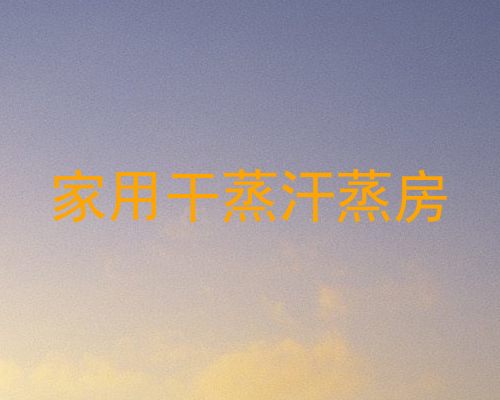 家用干蒸汗蒸房