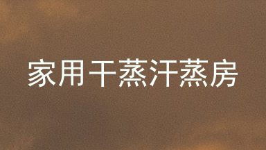 家用干蒸汗蒸房