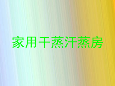 家用干蒸汗蒸房
