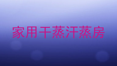 家用干蒸汗蒸房