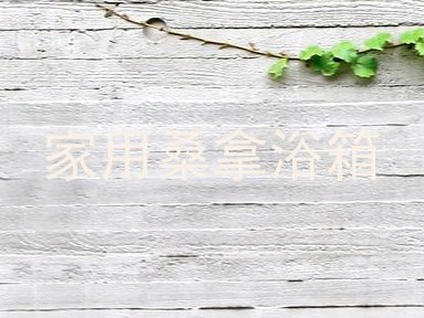 家用桑拿浴箱