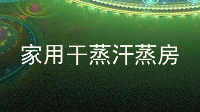 家用干蒸汗蒸房