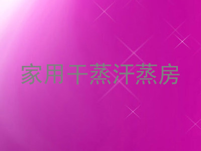 家用干蒸汗蒸房