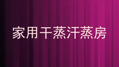 家用干蒸汗蒸房