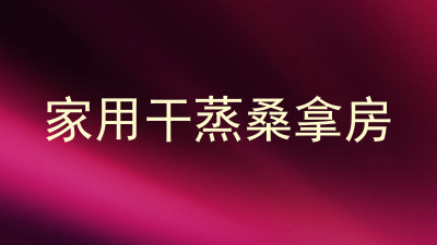 家用干蒸桑拿房