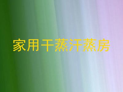 家用干蒸汗蒸房