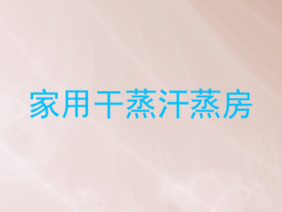 家用干蒸汗蒸房