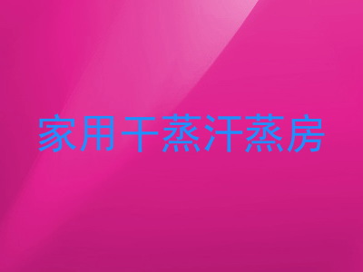 家用干蒸汗蒸房