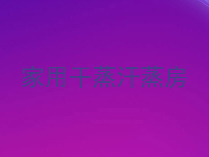 家用干蒸汗蒸房