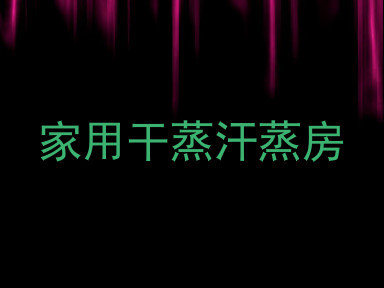 家用干蒸汗蒸房
