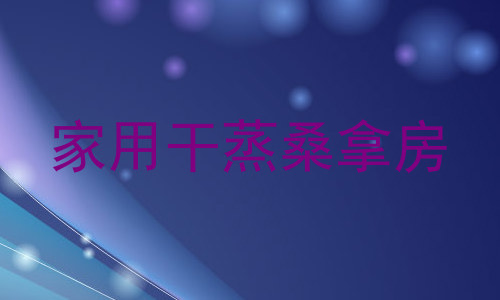 家用干蒸桑拿房