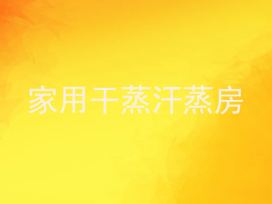 家用干蒸汗蒸房