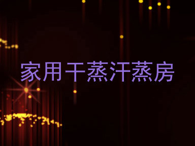 家用干蒸汗蒸房