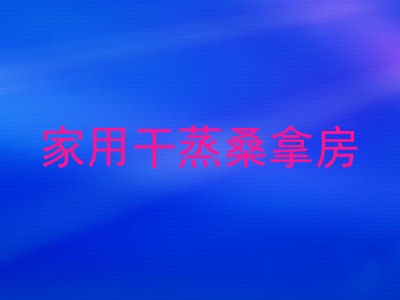 家用干蒸桑拿房