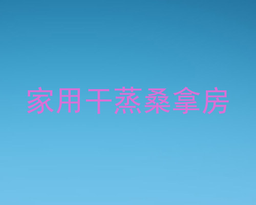 家用干蒸桑拿房