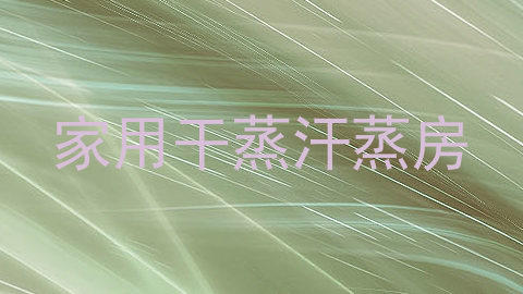 家用干蒸汗蒸房