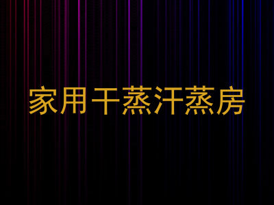 家用干蒸汗蒸房