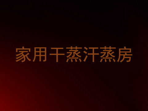 家用干蒸汗蒸房