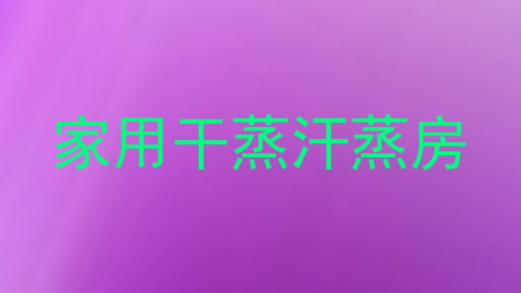 家用干蒸汗蒸房