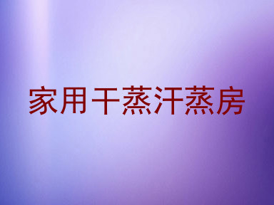 家用干蒸汗蒸房